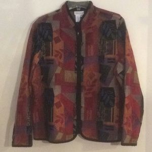 COLDWATER CREEK 2X CHENILLE ZIPFRONT JACKET